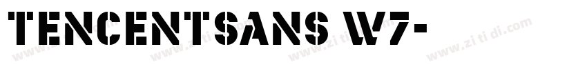 TENCENTSANS W7字体转换